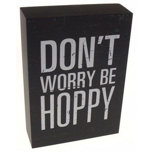 Prinz Don't Worry Be Hoppy Beer Plaque Home Decor Wall Hanging Saying Man Cave